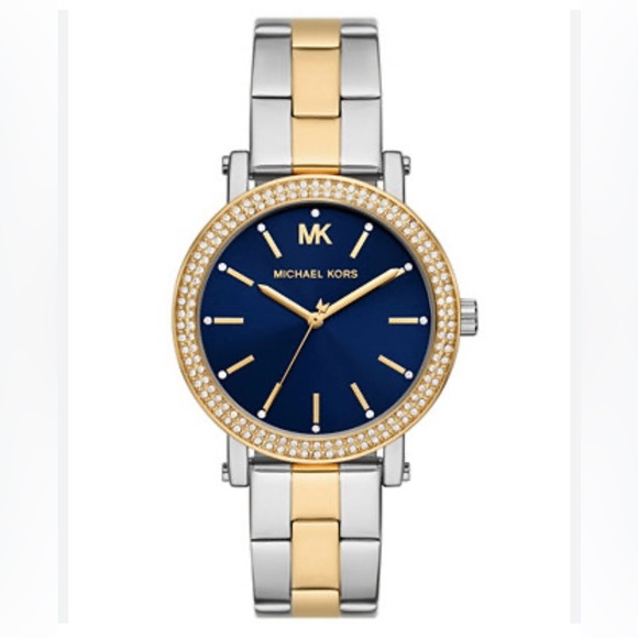 Michael Kors Silver and Gold Tones Timepiece - Picture 1 of 6